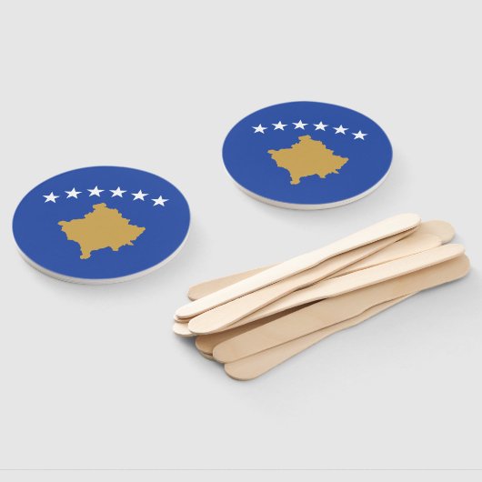 Kosovaarse vlag handwaaier (Niet-gemonteerd)