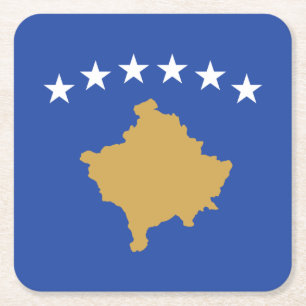 Kosovaarse vlag kartonnen onderzetters