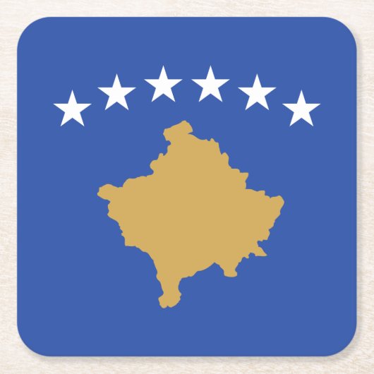 Kosovaarse vlag kartonnen onderzetters (Voorkant)