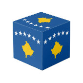 Kosovaarse vlag kubus (Achter hoekig)