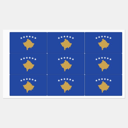 Kosovaarse vlag labels (Vel)