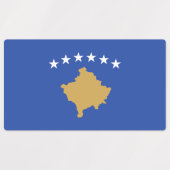 Kosovaarse vlag labels (Design 2)
