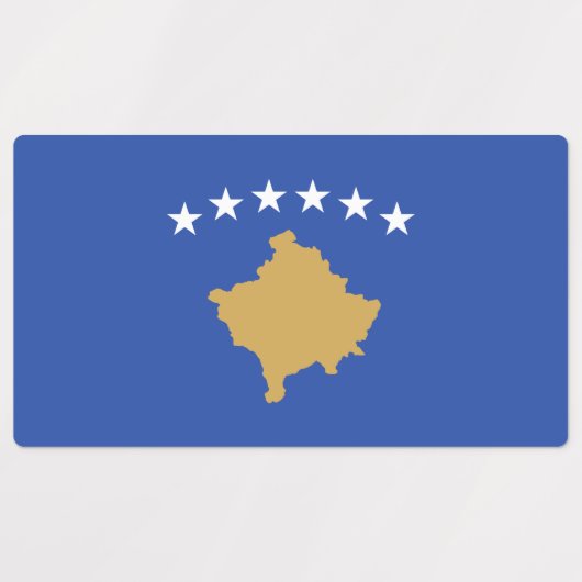 Kosovaarse vlag labels (Design 1)