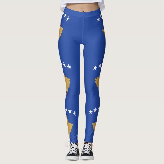 Kosovaarse vlag leggings (Voorkant)