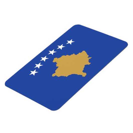 Kosovaarse vlag magneet (Linkerzijde)