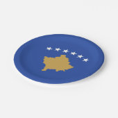 Kosovaarse vlag papieren bordje (Gekanteld)