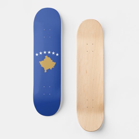 Kosovaarse vlag persoonlijk skateboard (Voorkant)