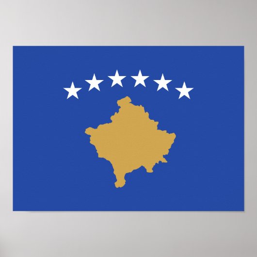 Kosovaarse vlag poster (Voorkant)