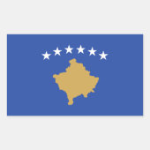 Kosovaarse vlag rechthoekige sticker (Voorkant)