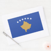Kosovaarse vlag rechthoekige sticker (Envelop)