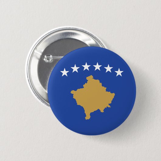 Kosovaarse vlag ronde button 5,7 cm (Voorkant /achterkant)
