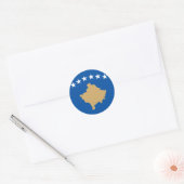Kosovaarse vlag ronde sticker (Envelop)