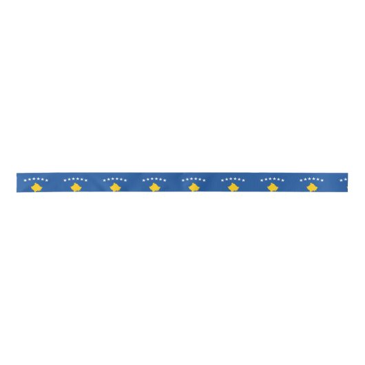 Kosovaarse vlag satijnen lint (Voorkant)