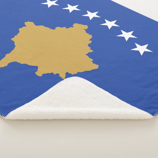 Kosovaarse vlag sherpa deken (3/4)