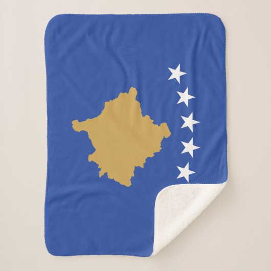 Kosovaarse vlag sherpa deken (Voorkant)