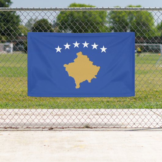 Kosovaarse vlag spandoek (Insitu)