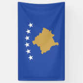 Kosovaarse vlag spandoek (Verticaal)