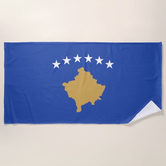 Kosovaarse vlag strandlaken (Voorkant)