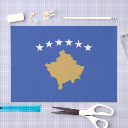 Kosovaarse vlag tissuepapier (Craft)