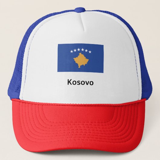 Kosovaarse vlag trucker pet (Voorkant)