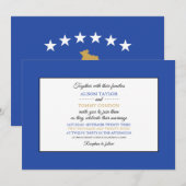 Kosovaarse vlag, vlag van Kosovo bruiloft Kaart (Voorkant / Achterkant)