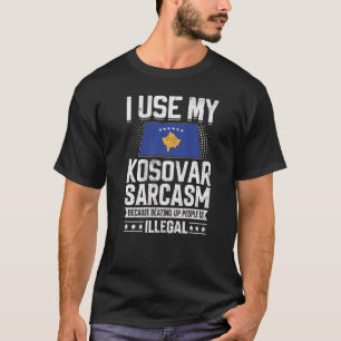 Kosovaarse vlaggeenhuizen voor Mannen en vrouwen i T-shirt