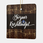 Kosovan Merry Christmas Gëzuar Krishtlindjen Keramisch Ornament (Links)