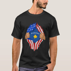 Kosovar bloed in mij Kosovaarse vlag T-shirt