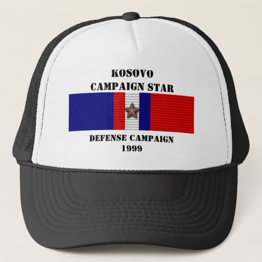 KOSOVO DEFENSE CAMPAIGN TRUCKER PET (Voorkant)