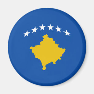 Kosovo Fisheye Flag Magnet
