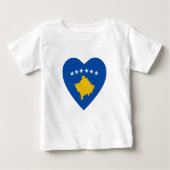 Kosovo Flag Hart T-shirt (Voorkant)
