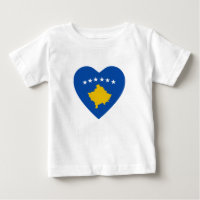 Kosovo Flag Hart T-shirt