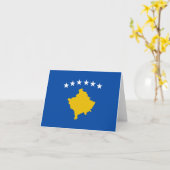 Kosovo Flag Notecard Kaart (Gele Bloem)