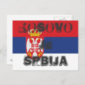 KOSOVO JE SRBIJA BRIEFKAART (Voorkant / Achterkant)