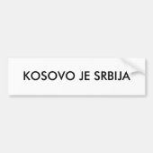 KOSOVO JE SRBIJA BUMPERSTICKER (Voorkant)