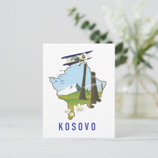 Kosovo kaart (Staand voorkant)