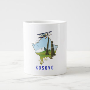 Kosovo kaart grote koffiekop