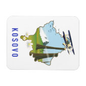 Kosovo kaart magneet (Horizontaal)
