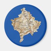 Kosovo Kaart Magneet (Voorkant)