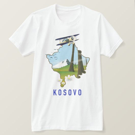 Kosovo-kaart T-shirt (Design voorkant)