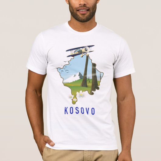 Kosovo-kaart T-shirt (Voorkant)