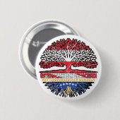 Kosovo Kosovarisch Österreichisch Österreich Baum Ronde Button 5,7 Cm (Voorkant /achterkant)