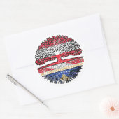 Kosovo Kosovarisch Österreichisch Österreich Baum Ronde Sticker (Envelop)