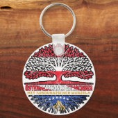 Kosovo Kosovarisch Österreichisch Österreich Baum Sleutelhanger (Voorkant)