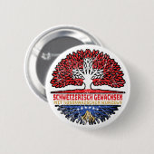 Kosovo Kosovarisch Schweizer Schweiz Baum Wurzel Ronde Button 5,7 Cm (Voorkant /achterkant)