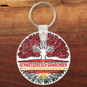 Kosovo Kosovarisch Schweizer Schweiz Baum Wurzel Sleutelhanger (Achterkant)