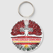 Kosovo Kosovarisch Schweizer Schweiz Baum Wurzel Sleutelhanger (Achterkant)