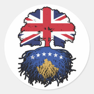 Kosovo Kosovo Kosovo Brits Verenigd Koninkrijk Ver Ronde Sticker