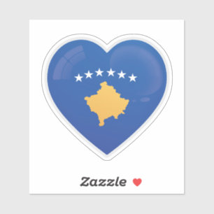 Kosovo Liefdesvlag Sticker