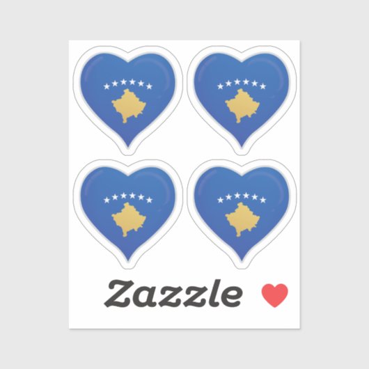 Kosovo liefdesvlag trots sticker (Vel)